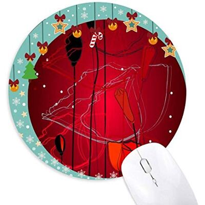 Red Flowers Abstract Art Painting Corn Poppy Mouse Pad Jingling Bell Round Rubber Mat Red Flowers Abstract Art Painting Corn Poppy Mouse Pad Jingling Bell Round Rubber Mat