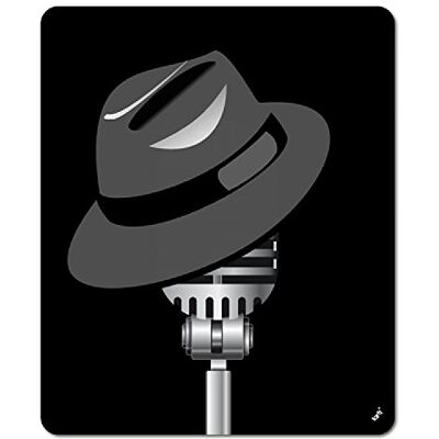 1art1 Musik Fedora Hut Und Mikrofon Mauspad 23x19 cm 1art1 Musik Fedora Hut Und Mikrofon Mauspad 23x19 cm