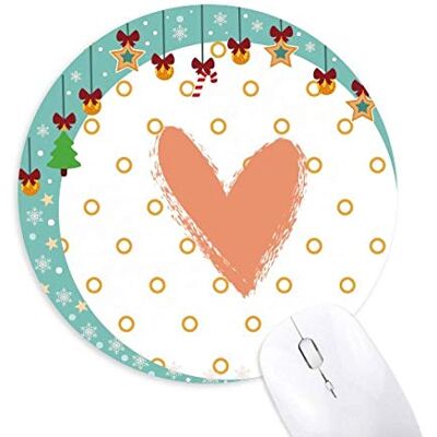 Heart-form Abstract Plants Art Mouse Pad Jingling Bell Round Rubber Mat Heart-form Abstract Plants Art Mouse Pad Jingling Bell Round Rubber Mat
