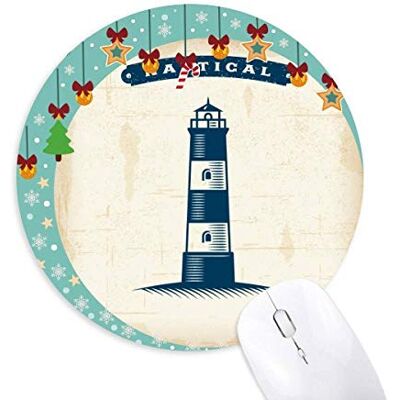 Lighthouse Navigation Military Ocean Mouse Pad Jingling Bell Round Rubber Mat Lighthouse Navigation Military Ocean Mouse Pad Jingling Bell Round Rubber Mat
