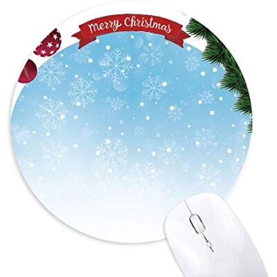 Schneeflocken Wetter Blue Sky Round Rubber Maus Pad Weihnachtsbaum Mat Schneeflocken Wetter Blue Sky Round Rubber Maus Pad Weihnachtsbaum Mat