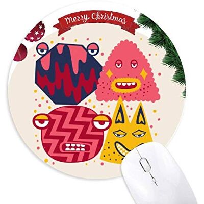 Monster Cable Universum und Alien Monster Party Round Rubber Maus Pad Weihnachtsbaum Mat Monster Cable Universum und Alien Monster Party Round Rubber Maus Pad Weihnachtsbaum Mat