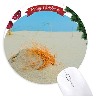 Ocean Sand Beach Orange Line Bild Rund Rubber Maus Pad Weihnachtsbaum Mat Ocean Sand Beach Orange Line Bild Rund Rubber Maus Pad Weihnachtsbaum Mat