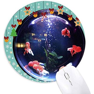 Ocean Colorful Fish Science Nature Picture Mouse Pad Jingling Bell Round Rubber Mat Ocean Colorful Fish Science Nature Picture Mouse Pad Jingling Bell Round Rubber Mat