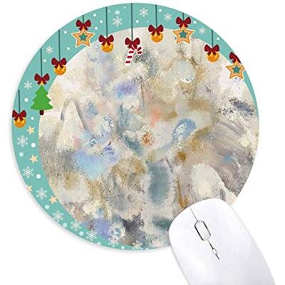 Möge Lotus XJJ Oil Painting Mouse Pad Jingling Bell Round Rubber Mat Möge Lotus XJJ Oil Painting Mouse Pad Jingling Bell Round Rubber Mat