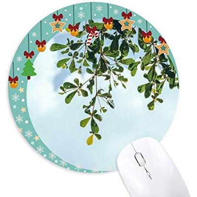 Green Leaves Blue Sky Mouse Pad Jingling Bell Round Rubber Mat Green Leaves Blue Sky Mouse Pad Jingling Bell Round Rubber Mat