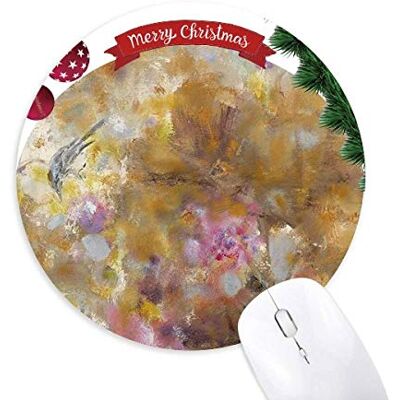September Lotus XJJ Oil Painting Round Rubber Mouse Pad Weihnachtsbaum Mat September Lotus XJJ Oil Painting Round Rubber Mouse Pad Weihnachtsbaum Mat
