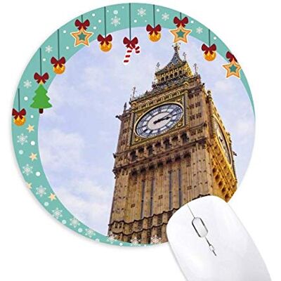 Big Ben Blue Sky White Clouds Mouse Pad Jingling Bell Round Rubber Mat Big Ben Blue Sky White Clouds Mouse Pad Jingling Bell Round Rubber Mat