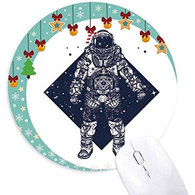 Astronaut Stars Universe Art Pattern Mouse Pad Jingling Bell Round Rubber Mat Astronaut Stars Universe Art Pattern Mouse Pad Jingling Bell Round Rubber Mat