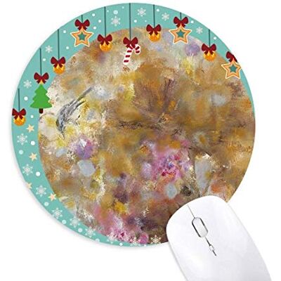 September Lotus XJJ Oil Painting Mouse Pad Jingling Bell Round Rubber Mat September Lotus XJJ Oil Painting Mouse Pad Jingling Bell Round Rubber Mat