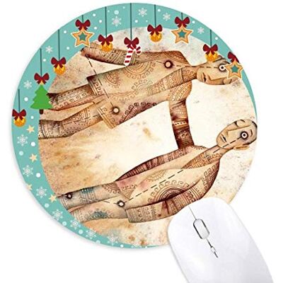 Mai Juni Gemini Constellation Zodiac Maus Pad Jingling Bell Round Rubber Mat Mai Juni Gemini Constellation Zodiac Maus Pad Jingling Bell Round Rubber Mat