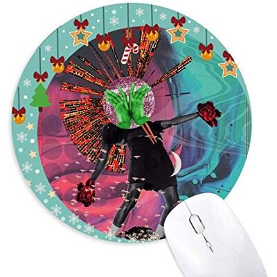 Dizzy And Fall Abstract Art Mouse Pad Jingling Bell Round Rubber Mat Dizzy And Fall Abstract Art Mouse Pad Jingling Bell Round Rubber Mat