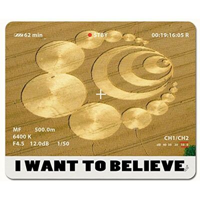 1art1 Kornkreise I Want to Believe Mauspad 23x19 cm 1art1 Kornkreise I Want to Believe Mauspad 23x19 cm