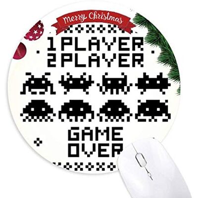 Monster Cable Spieler Spiel über Little Monster Pixel Round Rubber Maus Pad Weihnachtsbaum Mat Monster Cable Spieler Spiel über Little Monster Pixel Round Rubber Maus Pad Weihnachtsbaum Mat
