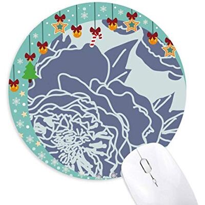 Peony Abstract Plants Art Pattern Mouse Pad Jingling Bell Round Rubber Mat Peony Abstract Plants Art Pattern Mouse Pad Jingling Bell Round Rubber Mat
