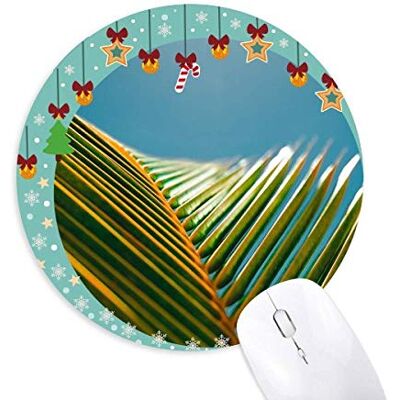 Leaf Plant Nature Blue Sky Photography Mouse Pad Jingling Bell Round Rubber Mat Leaf Plant Nature Blue Sky Photography Mouse Pad Jingling Bell Round Rubber Mat