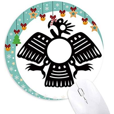 Antikes Ägypten Abstraktes Eagle Pattern Mouse Pad Jingling Bell Round Rubber Mat Antikes Ägypten Abstraktes Eagle Pattern Mouse Pad Jingling Bell Round Rubber Mat