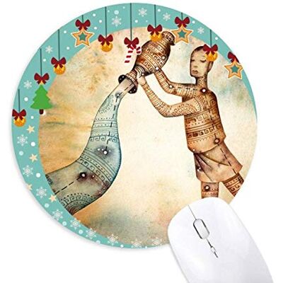 Januar Februar Aquarius Constellation Zodiac Mouse Pad Jingling Bell Round Rubber Mat Januar Februar Aquarius Constellation Zodiac Mouse Pad Jingling Bell Round Rubber Mat