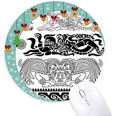 Antikes Ägypten Abstract Art Decorative Pattern Mouse Pad Jingling Bell Round Rubber Mat Antikes Ägypten Abstract Art Decorative Pattern Mouse Pad Jingling Bell Round Rubber Mat