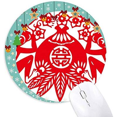 China China Zodiac Monkey Peach Flowers Mouse Pad Jingling Bell Round Rubber Mat China China Zodiac Monkey Peach Flowers Mouse Pad Jingling Bell Round Rubber Mat
