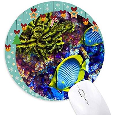 Ocean Colorful Fish Science Nature Picture Mouse Pad Jingling Bell Round Rubber Mat Ocean Colorful Fish Science Nature Picture Mouse Pad Jingling Bell Round Rubber Mat