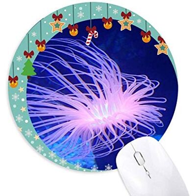 Ocean Blue Qualle Science Nature Mouse Pad Jingling Bell Round Rubber Mat Ocean Blue Qualle Science Nature Mouse Pad Jingling Bell Round Rubber Mat