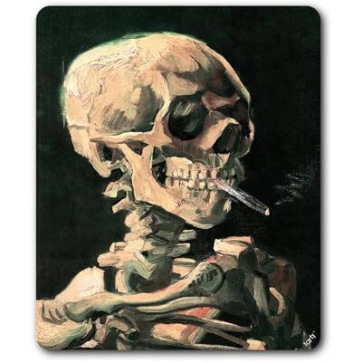 1art1 Vincent Van Gogh Schädel Mit Brennender Zigarette, 1886 Mauspad 23x19 cm 1art1 Vincent Van Gogh Schädel Mit Brennender Zigarette, 1886 Mauspad 23x19 cm