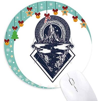 Iceberg Starry Sky Stream Art Pattern Mouse Pad Jingling Bell Round Rubber Mat Iceberg Starry Sky Stream Art Pattern Mouse Pad Jingling Bell Round Rubber Mat