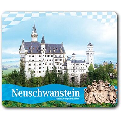1art1 Schloß Neuschwanstein Königliches Wappen Und Bayerische Fahne Mauspad 23x19 cm 1art1 Schloß Neuschwanstein Königliches Wappen Und Bayerische Fahne Mauspad 23x19 cm