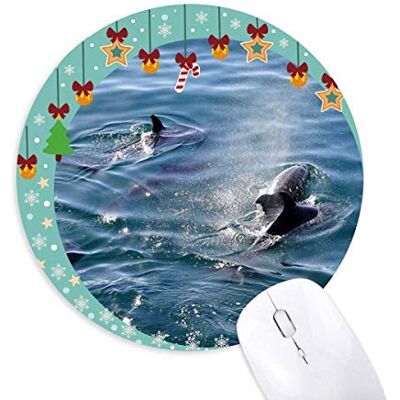 Ocean Killer Whale Nature Picture Mouse Pad Jingling Bell Round Rubber Mat Ocean Killer Whale Nature Picture Mouse Pad Jingling Bell Round Rubber Mat