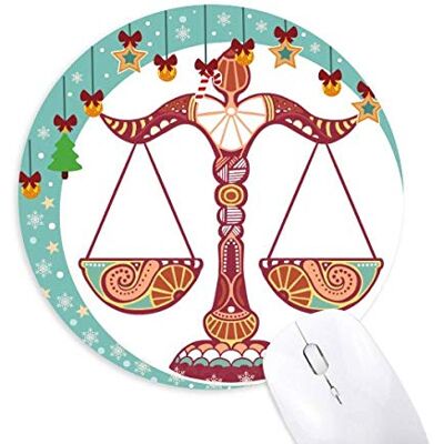 Waage Sternbild Zodiac Symbol Maus Pad Jingling Bell Round Rubber Mat Waage Sternbild Zodiac Symbol Maus Pad Jingling Bell Round Rubber Mat