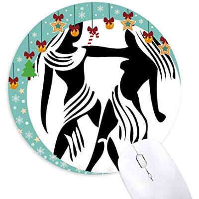 Sternbild Gemini Zodiac sign Mouse Pad Jingling Bell Round Rubber Mat Sternbild Gemini Zodiac sign Mouse Pad Jingling Bell Round Rubber Mat