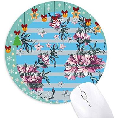 Rhododendron Drawing Art Plant Mouse Pad Jingling Bell Round Rubber Mat Rhododendron Drawing Art Plant Mouse Pad Jingling Bell Round Rubber Mat