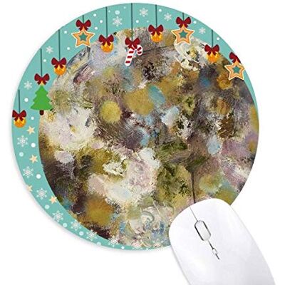 August Lotus XJJ Oil Painting Mouse Pad Jingling Bell Round Rubber Mat August Lotus XJJ Oil Painting Mouse Pad Jingling Bell Round Rubber Mat