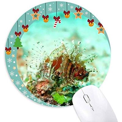 Meeresorganismus der Lionfish Ocean Sea Marine Organism Mouse Pad Jingling Bell Round Rubber Mat Meeresorganismus der Lionfish Ocean Sea Marine Organism Mouse Pad Jingling Bell Round Rubber Mat