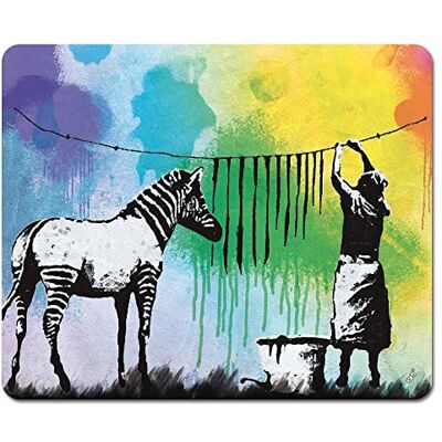 1art1 Banksy Zebra Streifen Waschtag Mauspad 23x19 cm 1art1 Banksy Zebra Streifen Waschtag Mauspad 23x19 cm