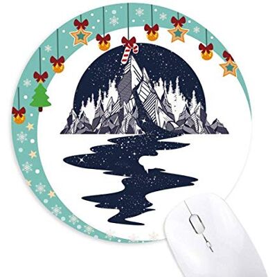 Iceberg Stream Stars Art Pattern Mouse Pad Jingling Bell Round Rubber Mat Iceberg Stream Stars Art Pattern Mouse Pad Jingling Bell Round Rubber Mat