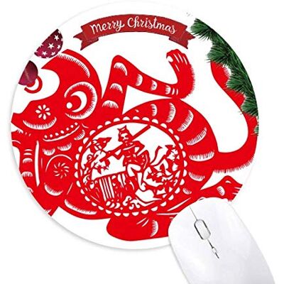 Chinesische Zodiac Affe Art Round Rubber Maus Pad Weihnachtsbaum Mat Chinesische Zodiac Affe Art Round Rubber Maus Pad Weihnachtsbaum Mat