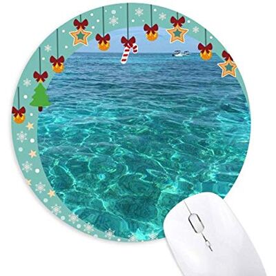 Ocean Water Science Nature Picture Mouse Pad Jingling Bell Round Rubber Mat Ocean Water Science Nature Picture Mouse Pad Jingling Bell Round Rubber Mat