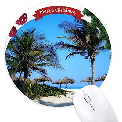 Ocean Tree Blue Sky Picture Round Rubber Maus Pad Weihnachtsbaum Mat Ocean Tree Blue Sky Picture Round Rubber Maus Pad Weihnachtsbaum Mat