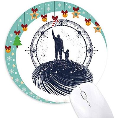 Family Stars Geometrie Art Pattern Mouse Pad Jingling Bell Round Rubber Mat Family Stars Geometrie Art Pattern Mouse Pad Jingling Bell Round Rubber Mat