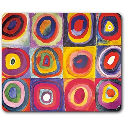 1art1 Wassily Kandinsky Farbstudie, Quadrate Mit Konzentrischen Ringen, 1913 Mauspad 23x19 cm 1art1 Wassily Kandinsky Farbstudie, Quadrate Mit Konzentrischen Ringen, 1913 Mauspad 23x19 cm