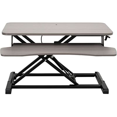 VIVO Schreibtisch-Konverter, 81.3 cm (32 Zoll), K-Serie, höhenverstellbar, Sitz-zu-Stand-Erhöhung, Dual-Monitor und Laptop-Arbeitsplatz mit breiter Tastaturablage, schwarzer Rahmen, DESK-V000KG VIVO Schreibtisch-Konverter, 81.3 cm (32 Zoll), K-Serie, höhenverstellbar, Sitz-zu-Stand-Erhöhung, Dual-Monitor und Laptop-Arbeitsplatz mit breiter Tastaturablage, schwarzer Rahmen, DESK-V000KG