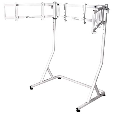 Thermaltake Triple Racing Monitor Stand Pro Für 3× 32″ Curved / 34″ Flat Monitore Pulverbeschichteter Stahl Höhenverstellbar (920–1120 mm) 20 kg Tragkraft pro Monitor VESA 75–400 Weiß Thermaltake Triple Racing Monitor Stand Pro Für 3× 32″ Curved / 34″ Flat Monitore Pulverbeschichteter Stahl Höhenverstellbar (920–1120 mm) 20 kg Tragkraft pro Monitor VESA 75–400 Weiß