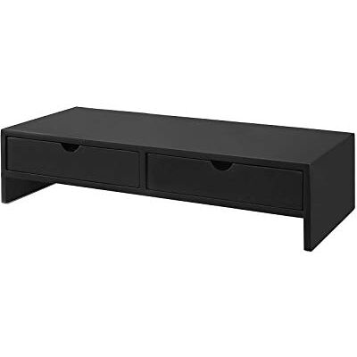 SoBuy Schreibtisch Organizer mit 2 Schubladen Monitorständer 47x18x11cm Monitor Halterung mit Schubladen, Monitorerhöhung für Ergonomisches Arbeiten, 10 kg Tragkraft, Schwarz, BBF02-SCH SoBuy Schreibtisch Organizer mit 2 Schubladen Monitorständer 47x18x11cm Monitor Halterung mit Schubladen, Monitorerhöhung für Ergonomisches Arbeiten, 10 kg Tragkraft, Schwarz, BBF02-SCH