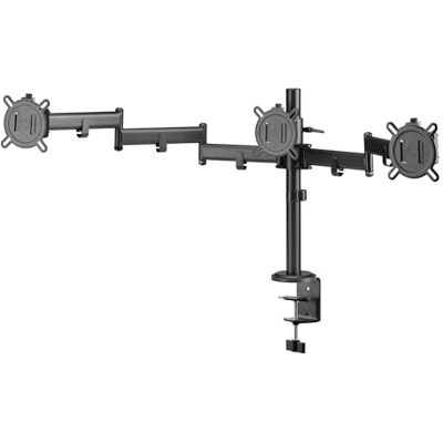 One for All Dreifachmonitorarm für 13-27 Zoll – VESA 75/100 mm – Höhenverstellung – Neigen (90°), Schwenken (180°) und Drehen (360°) – Max. Gewicht – 8 kg pro Bildschirm – Schwarz (DM2310) One for All Dreifachmonitorarm für 13-27 Zoll – VESA 75/100 mm – Höhenverstellung – Neigen (90°), Schwenken (180°) und Drehen (360°) – Max. Gewicht – 8 kg pro Bildschirm – Schwarz (DM2310)
