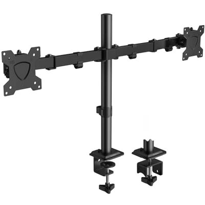 KOORUI Dual-Monitorständer, ergonomischer Doppel-Monitorarm, Schreibtischhalterung für 13-27 Zoll Bildschirme, VESA-Monitorständer mit 360 ° drehbar, neigbar ± 72 °, schwenkbar 360 °, VESA 75/100 mm KOORUI Dual-Monitorständer, ergonomischer Doppel-Monitorarm, Schreibtischhalterung für 13-27 Zoll Bildschirme, VESA-Monitorständer mit 360 ° drehbar, neigbar ± 72 °, schwenkbar 360 °, VESA 75/100 mm