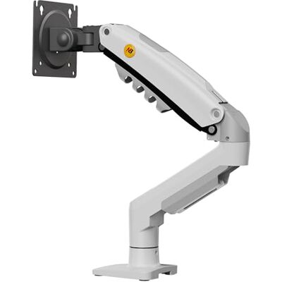 Ergosolid Schreibtischhalterung mit Gasfeder für LCD-Bildschirme von 17″–32″, weiß, VESA 75 mm und 100 mm, 360°-Drehung, für EIN Gewicht von 2 bis 9 kg Ergosolid Schreibtischhalterung mit Gasfeder für LCD-Bildschirme von 17″–32″, weiß, VESA 75 mm und 100 mm, 360°-Drehung, für EIN Gewicht von 2 bis 9 kg