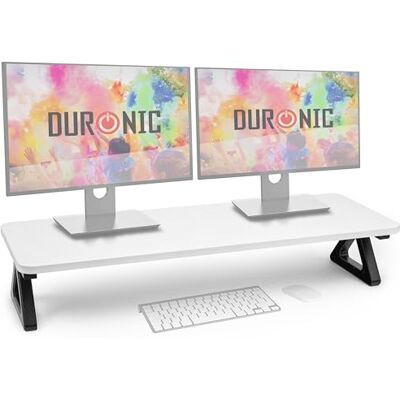 Duronic DM06-2 WE Monitorständer, 82 x 30 cm Schreibtischaufsatz Erhöhung Bildschirmständer, Dual Monitor Riser Bildschirmerhöhung, 10 kg belastbar Duronic DM06-2 WE Monitorständer, 82 x 30 cm Schreibtischaufsatz Erhöhung Bildschirmständer, Dual Monitor Riser Bildschirmerhöhung, 10 kg belastbar