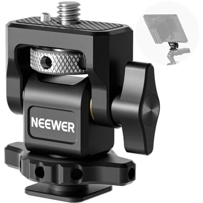 NEEWER Feldmonitorhalterung mit Cold Shoe(2er),1/4" Schraube für 5" & 7" Kamera Monitor Mount, 360° drehbar & einstellbare 180° Neigungsdämpfung, kompatibel mit SmallRig Cage Atomos Ninja V, MA006 NEEWER Feldmonitorhalterung mit Cold Shoe(2er),1/4" Schraube für 5" & 7" Kamera Monitor Mount, 360° drehbar & einstellbare 180° Neigungsdämpfung, kompatibel mit SmallRig Cage Atomos Ninja V, MA006